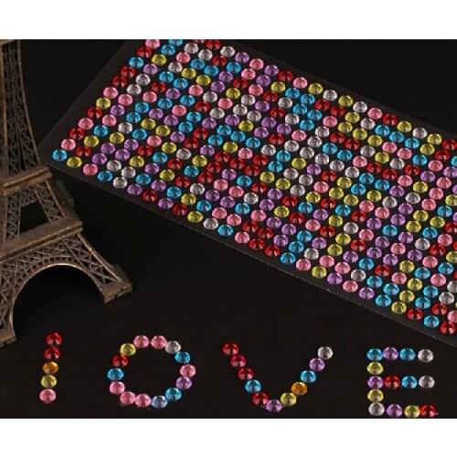 DIY Photo Album Wedding Decoration Scrapbooking Multiple-Color Self-adhesive PVC Bling Sticker 504pcs/set