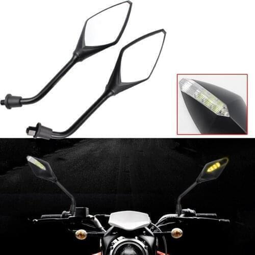 2PCS Universal Motorcycle LED Turn Signals Motorcycle Rearview Mirrors Scooter Indicator Motorcycle E-bike Rearview Mirror Parts