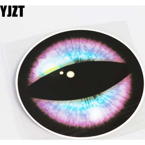 YJZT 12.9CM*12.9CM Cartoon Personality Eyes PVC Car Sticker Decal Waterproof 13-0565