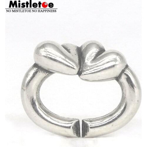 Mistletoe Jewelry 925 Sterling Silver Lucky Clover, single silver link X lock Fit European Troll Bracelet