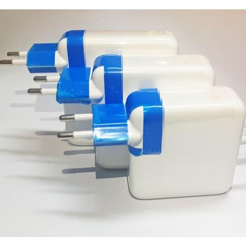 EU Plug Laptop Charger for Macbook Pro Air Adapter Mag 1 Mag 2 45W 60W 85W A1278 A1286 A1465 A1466 A1425 A1502 A1398 USB-C Cable
