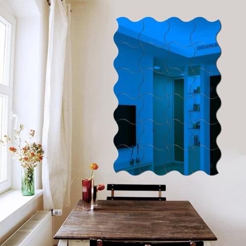 Fitting room mirror attached Home Furnishing 3D three-dimensional mirror wall stickers diy acrylic mirrored decorative sticker