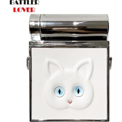 Women Cartoon Cat Crossbody Bags New Square Box Purses For Female 2021 Luxury Brand Mini Cute Wallet Ladies Chains Shoulder Bags