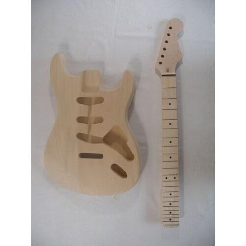 1 set electric guitar body & neck New Unfinished High quality Solid Basswood