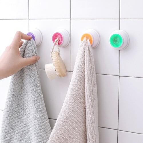 1PCS Towel Holder Sucker Wall Window Bathroom Tool Convenient Kitchen Storage Hooks Washing Cloth Hanger Rack New