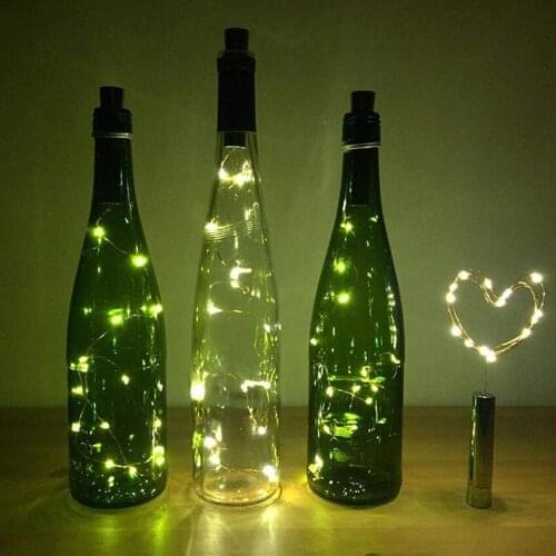 10PCS String Lights 20led 2M LED Wine Bottle Lights Cork Shape Glass Bottle Stopper Lamp Christmas Party Garlands Decor