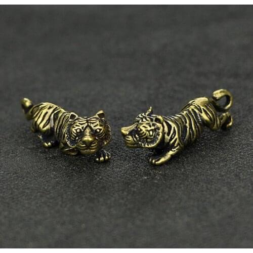 2pics | Tibetan | Tibet | Nepal Tiger Status Animal Sculpture Figures Ornaments