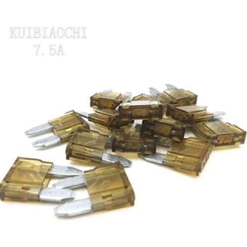 50pcs/lot 7.5A MINI Car Fuse Auto Car Truck ATC Mini Blade Trumpet Car Fuses 7.5A AMP Wire Set P5