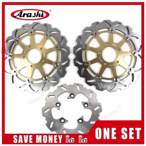 Arashi 1 Set GSX-R 1000 CNC Floating Front Rear Brake Disc Brake Rotors For SUZUKI GSXR1000 2001 2002 GSXR-1000 GSX1000R