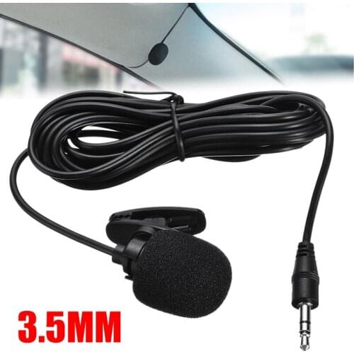 1pc 3 Meter Mini Car Clip Mic 3.5mm Car Clip External Microphone For Bluetooth-compatible Stereo GPS DVD MP5 Radio