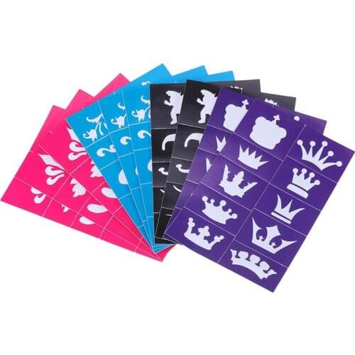 Hollow Out Tattoo Stencils Stickers for Face Paint Airbrush Spray