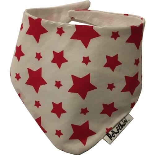 Pafuli Handmade Kutis Bandana Bib Red Stars