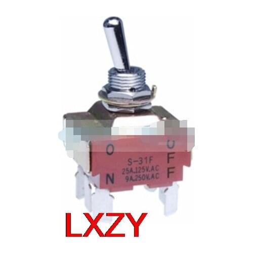 Free Shipping 2Pcs/Lot S31F S-31F 25A 125V 9A 250VAC Three Knife Pole, Single-Throw Mass Oscillating Switch