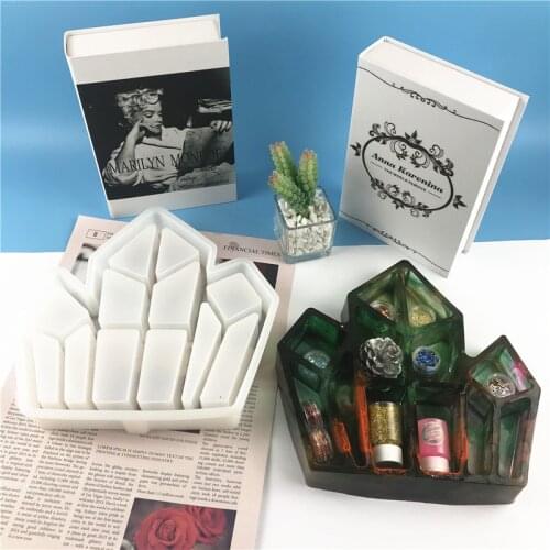 Storage Box Silicone Mold Flower Pot DIY Cosmetic Box Potted Crystal Epoxy Resin Mold