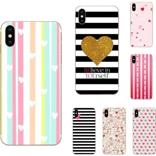 Mobile Covers For LG G7 ThinQ G5 G6 K50 Q60 K40 K8 Q7 2018 2017 V40 V30 V20 V10 Pink Stripe Heart Bow Knot Flamingo Love