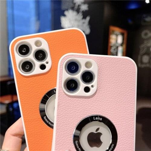 Official Soft Surface Layer Leather Case For iPhone 12 Pro Max 11 X XR XS Max 12 mini 7 8 6 Plus Luxury Shockproof Cover Couqe