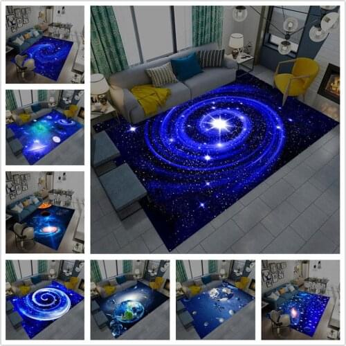 Child Bedroom Rugs 3D Printing Starry sky galaxy pattern Carpet Child Play Area Rug kids room decoration Carpets for Living Room