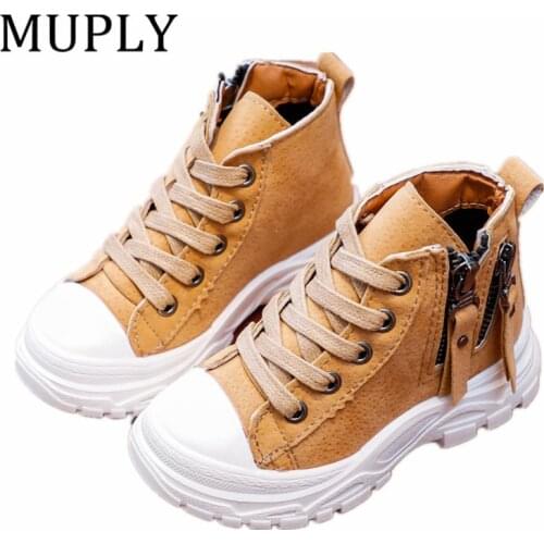 Kids Anti-slippery Mid-cut Short Boots Baby Lightweight Casual Shoes Child Footwear Girls Wear-resistant Martin Boots