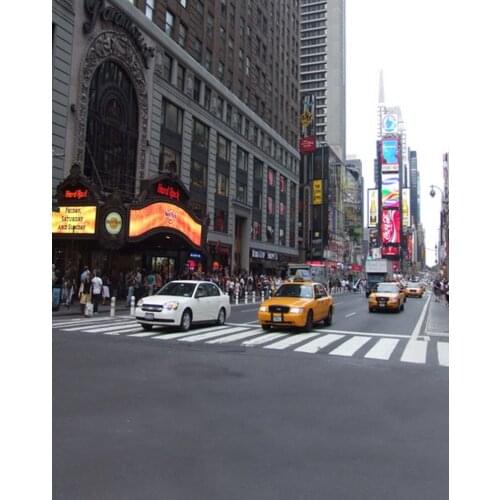 Street View Road Buildings Photography Backdrops Photo Props Studio Background 5x7ft