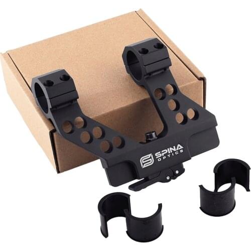 Spina Hunting Quick Detach QD AK Side Rail Scope Mount with Integral 1 Inch 25.4mm/30mm Ring For AK47 Black