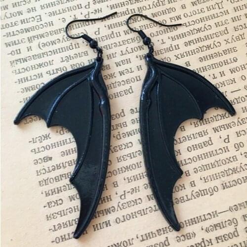 Bat Wing Earrings,Black Bat Earrings,Halloween Earrings,Vampire Bat Earrings,Bat Lovers,Witches,Gothic Victorian Earrings