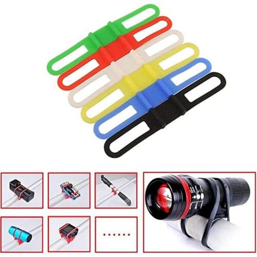 MTB Cycling Bike Bicycle Ribbon Silicone Band Elastic Strap Bandage Flashlight Speaker Mount Holder