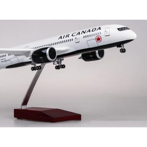 47CM 1/130 Scale Airplane Boeing B787 Dreamliner Aircraft Canada Airlines Model W Light & Wheel Diecast Plastic Resin Plane Toys