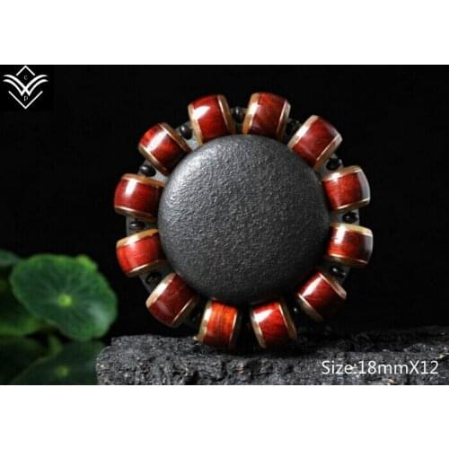 Fashion Natural Sandalwood Mixed Horn Barrel Shape Elegant Buddha Beaded Bracelet Hot Sale