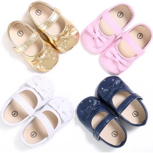 Baby girl princess newborn soft hollow bow toddler soles shoes