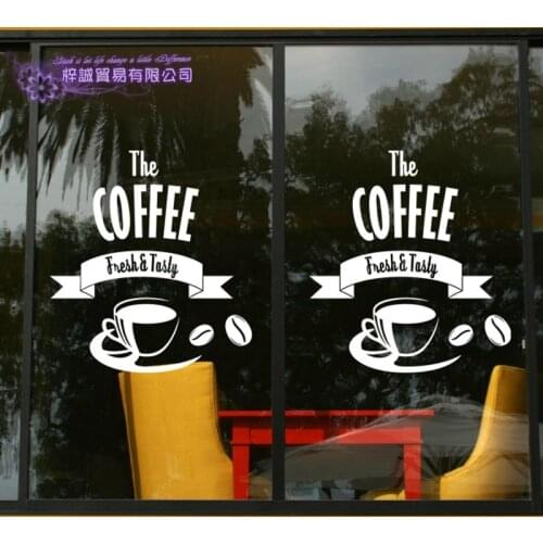 Coffee Sticker Cup Decal Cafe Poster Vinyl Art Wall Decals Pegatina Quadro Parede Decor Mural Coffee Sticker