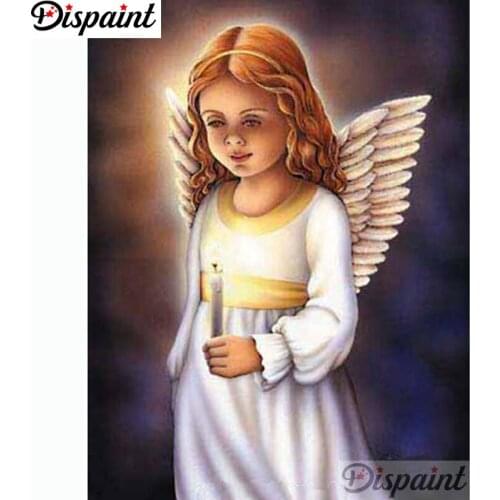 Dispaint Full Square/Round Drill 5D DIY Diamond Painting "Angel girl" Embroidery Cross Stitch 3D Home Decor A11362