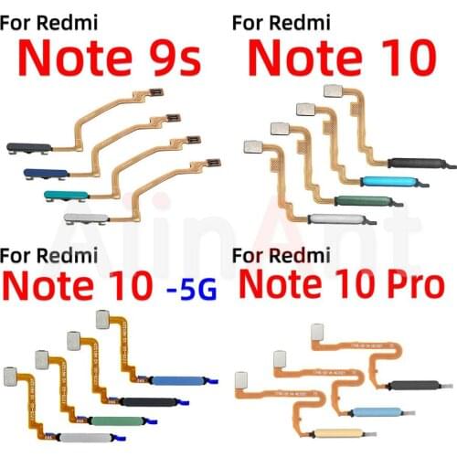 Original Home Button Back Touch ID Scanner Flex For Xiaomi Redmi Note 9 Pro 9s Prime Fingerprint Sensor Flex Cable