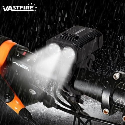 USB Rechargeable Front Handlebar Bicycle Lamp 5 Modes Cycling Bike Headlight with 2000mAh Built-In Battery for Night Cycling