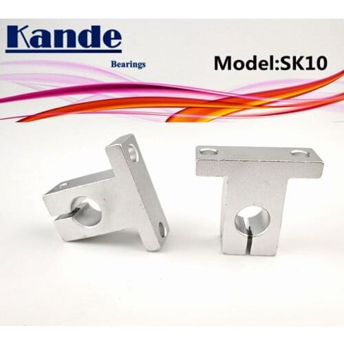 Kande Bearings 4pcs SK10 10mm linear shaft support for 3D printers sliding SK10 10mm