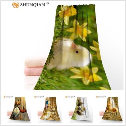 Custom Cute duck 35x75cm Face Towels Facecloth Microfiber Washcloth Quick drying Sports Towel