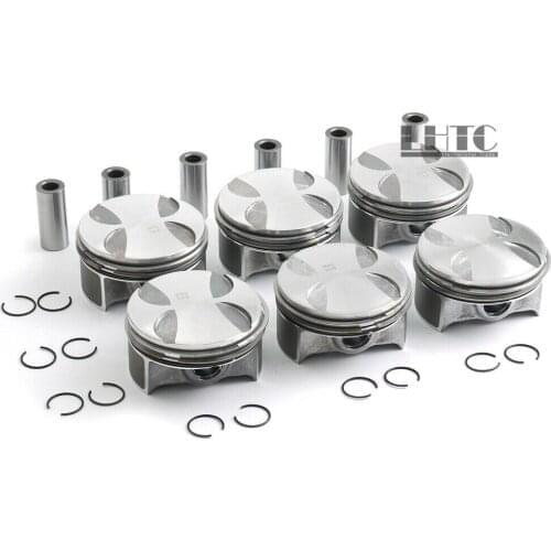 6x Piston & Ring Φ92.9mm Φ22mm STD For Mercedes-Benz SL350 SLK350 S400L Hybird 3.5L V6 W221 R230 R171 M272.968 M272.969 M272