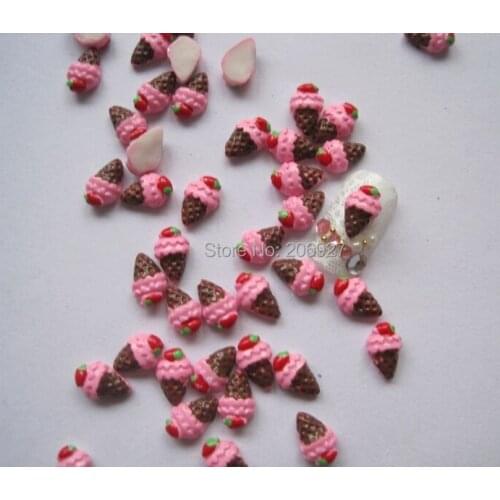 RC127-3 30pcs Cute Ice Cream Shape Nail Resin Decoration Outlooking