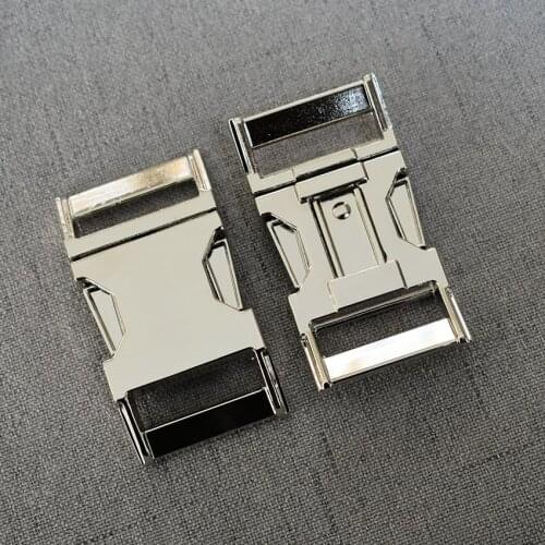 1 Pieces Silver 25mm Metal Side Release Buckles for DIY Webbing Tactical Belt Outdoor Luggage