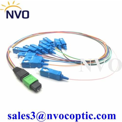 China Brand MPO APC Male Connector To SC UPC Single Mode SM G657A LSZH Jacket 0.9mm Length 50CM For Communication Data Center