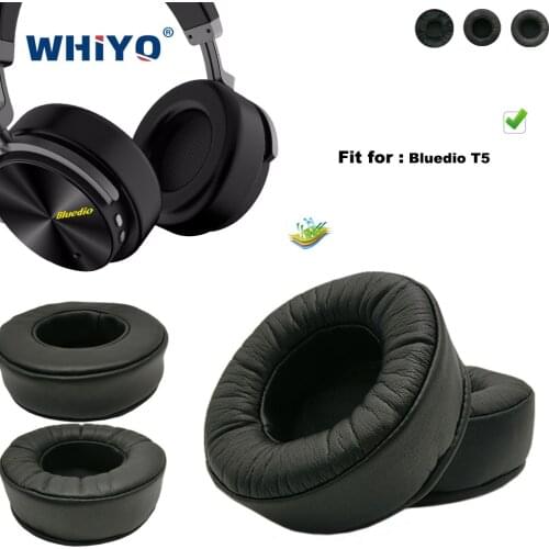 Replacement Ear Pads for Bluedio T5 T 5 T-5 Headset Parts Leather Cushion Velvet Earmuff Headset Sleeve Cover