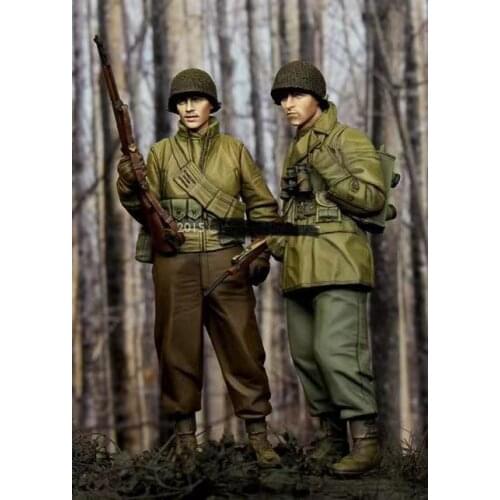 American resin soldiers in World War II Two American soldiers 1:35