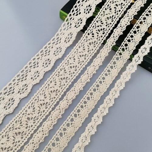 10Yards Lace Trim Vintage Lace Ribbon Crochet Lace Edge Ribbons for Bridal Wedding Holiday Home Party Decor DIY Sewing Crafts