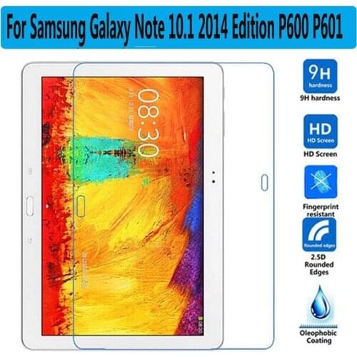 Screen Protector Tempered Glass For Samsung Galaxy Note 10.1 2014 Edition SM-P600 SM-P601 SM-P605 P600 P601 P605 Protective Film