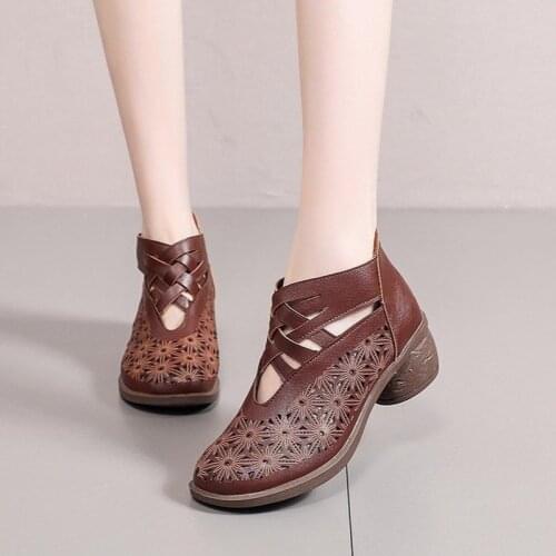 Womens Cross Sandals Genuine PU Leather Platform Sandal 2021 Summer Gladiator High Heels Ladies Sandal Summer Shoes for Women