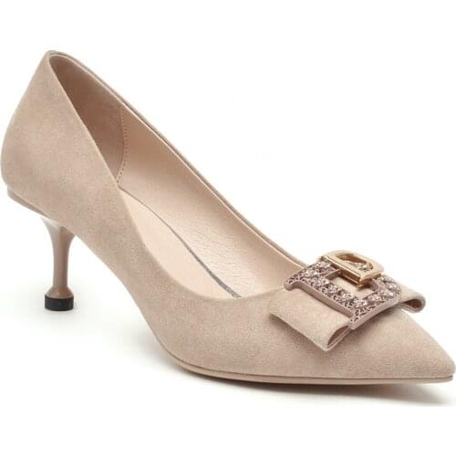 Age season in 2019 new product high heel cat with 40 yards 33 - shallow mouth joker single woman shoes