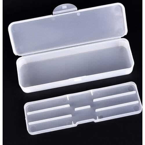 1Pc Rectangle Double-layer Nail Art Tool Empty Storage Box Manicure Container for Tweezers Clippers Pens Brush Nail Buffer Files