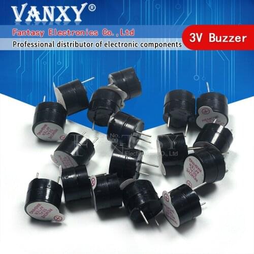 10pcs 3v Active Buzzer Magnetic Long Continous Beep Tone 12*9.5mm
