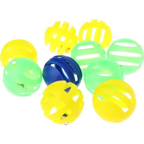 10pcs/lot Plastic Pet Toys With Small Bell Diameter 3.5cm Ball Toy For Cats