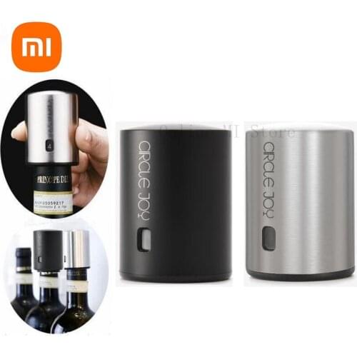 100% Original Xiaomi Smart Wine Stopper Stainless Steel Electric Stopper Wine Corks Mi Circle Joy Vacuum Memory Wine Stopper