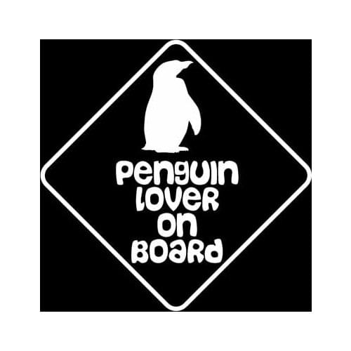 12.7CM*12.7CM Decal Car Funny Penguin Lover On Board Sticker Vinyl C10-00555